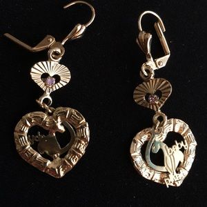 NWOT baby phat heart dangle earrings